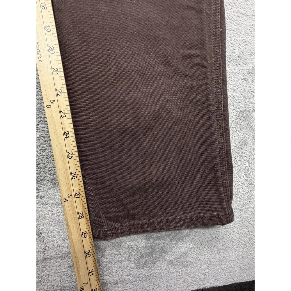 Dickies Pants Mens Measured 34x29 Brown Carpenter Relaxed Fit Canvas Pockets
